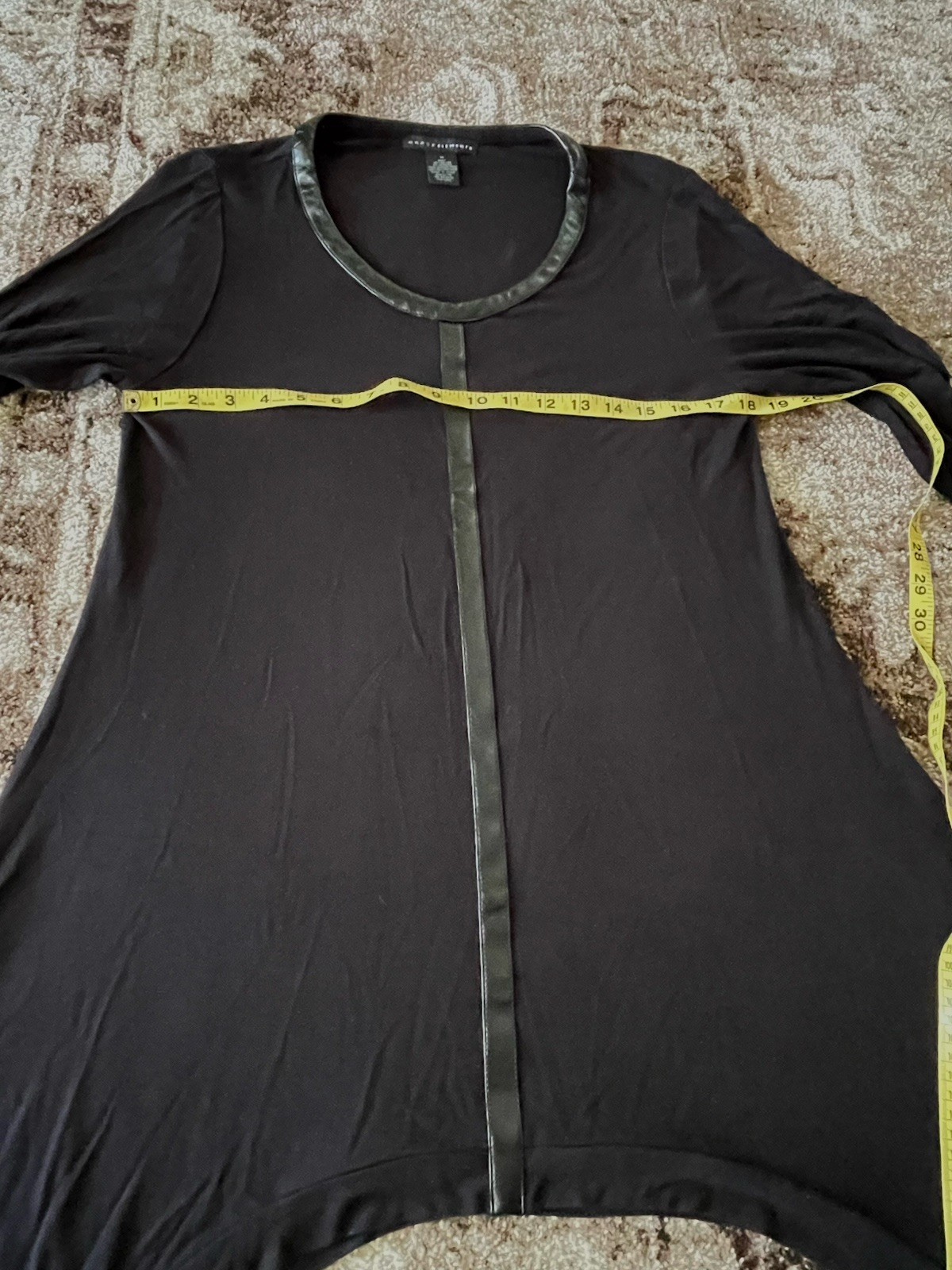 Grace Elements TUNIC Handkerchief hem Classic Bla… - image 6