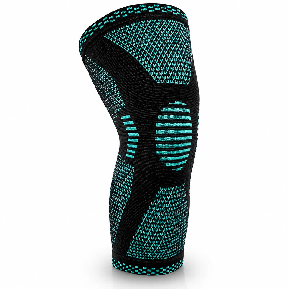 Knee Compression Sleeve Brace Support Men Women Running Gym Sports Pain Relief - Image 1 of 4