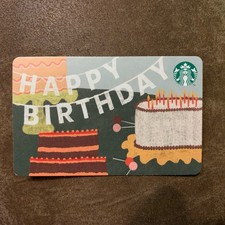 Starbucks UK Gift Card Happy Birthday Cakes Coffee Gift Card 2025