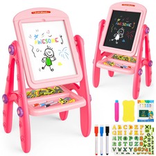 Carsky Art Easel for Kids Toddlers Girls Ages 3 4 5 6 Years, Rotatable Dra 69756