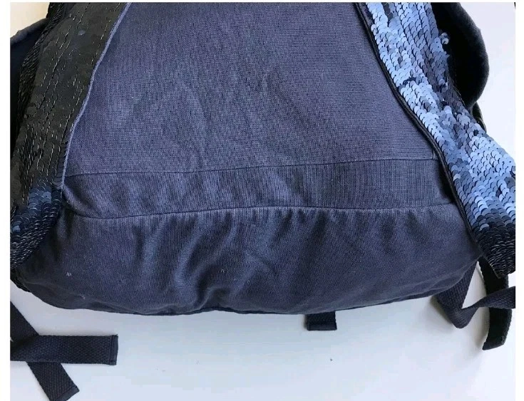 Sophie Hulme Postman großer Pailletten Rucksack dunkelblau UVP 795£ selten Designer - Bild 3 von 4