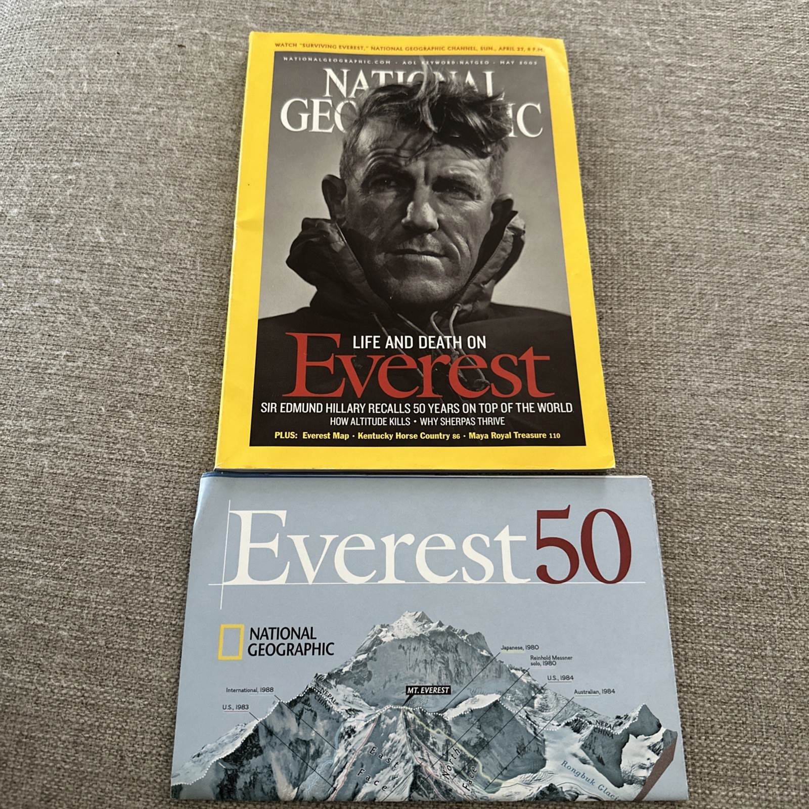 National Geographic Magazine May 2003 Life And Death on Everest & Everest 50 Ins