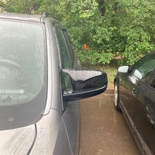 Pair Gloss Black Side Wing Mirror Cover Cap For BMW X5 E70 X6 E71 2007-2013 UK