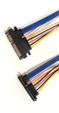22 Pin SATA Male to Female Left Angle 12 inches