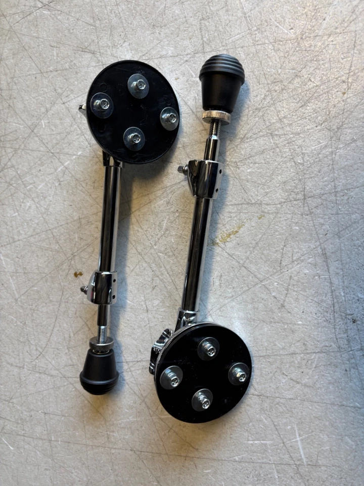 pdp set of 2 concept series bass drum legs, chrome - Image 2 of 2