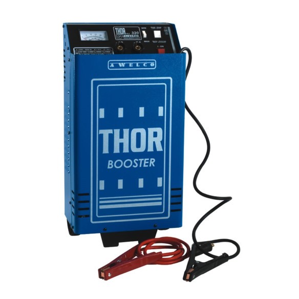 Awelco Thor 320 - Caricabatterie e Booster 12V/24V in Acciaio per Auto