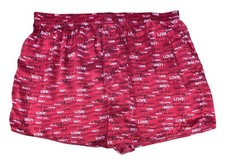 Vintage Joe Boxer 100 Silk Boxer Lounge Short Men XL Love Me Red