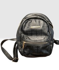 Backpack Steve Madden All Over Logo Small Backpack Purse With Gold Trim