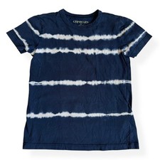 Crewcuts Navy and White Tie-Dye Tee XS