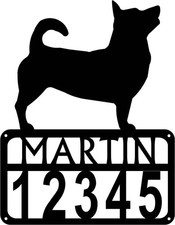 Lancashire Heeler Personalized Dog Sign with Name & House Numbers - Made in USA