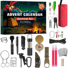 Survival Kit Christmas Advent Calendar 2025 for Adults, 24-Day muticolor