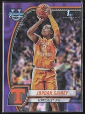 2024 Bowman University #33 Jordan Gainey Purple Lava Refractor Tennessee (A)