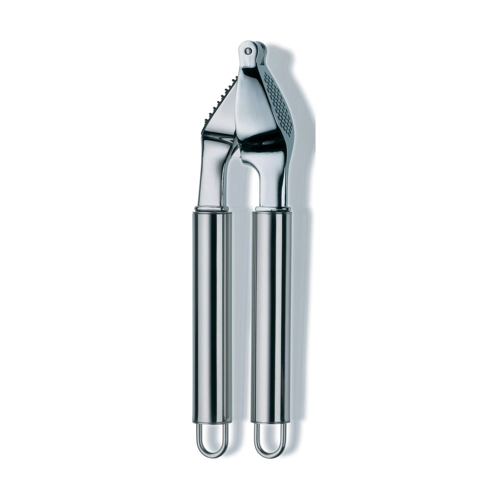 Garlic Press Stainless Steel 20 x 3.5 cm RONDO, Dishwasher Safe, Glossy