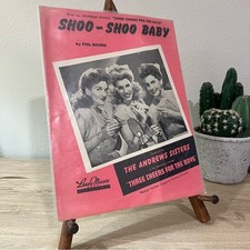 Vintage 1943 Shoo-Shoo Baby Sheet Music Andrews Sisters WWII Era