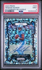 2023 Hendon Hooker PRIZM #329 RC rookie auto No Huddle PSA 9