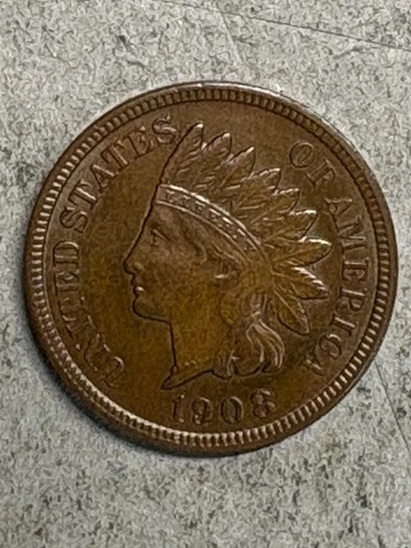 1908-S Indian Head Cent BU+ BN Key Date!!
