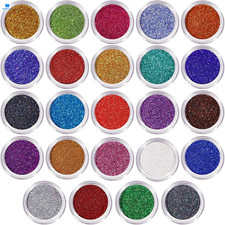 LEOBRO Fine Glitter, 24 Colors Holographic Fine, Color