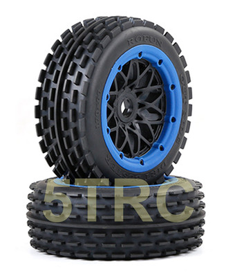 Rofun RC 1/5 Dirt Buster 170x60 Front Tires Wheels Blue Bead Rovan