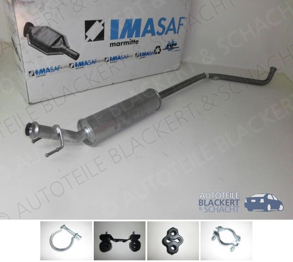 Imasaf Auspuff Mitteltopf + Anbauteile für Peugeot 308 1.6 16V 2007-2010-image