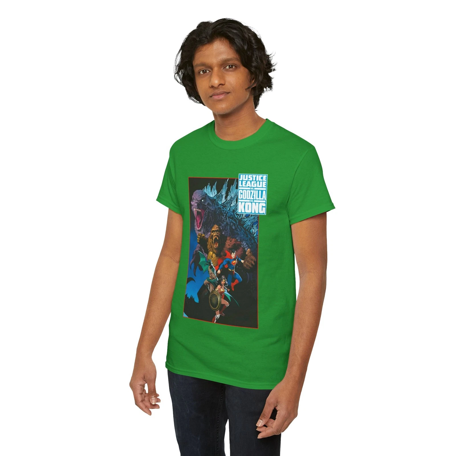 Justice League Vs god zilla Vs Kong T-Shirt - Dan Mora Art - Superman - DC Comics