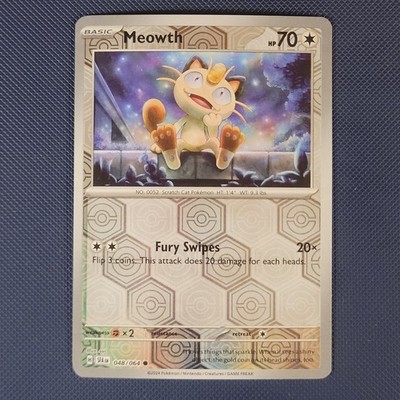 Meowth 048/064 - Shrouded Fable - Common Reverse Holo Pokemon Karte - NM