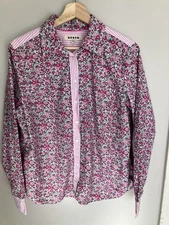 Boden Women’s Button-Down Shirt – Pink Floral Print – Size US 12R / UK 16R
