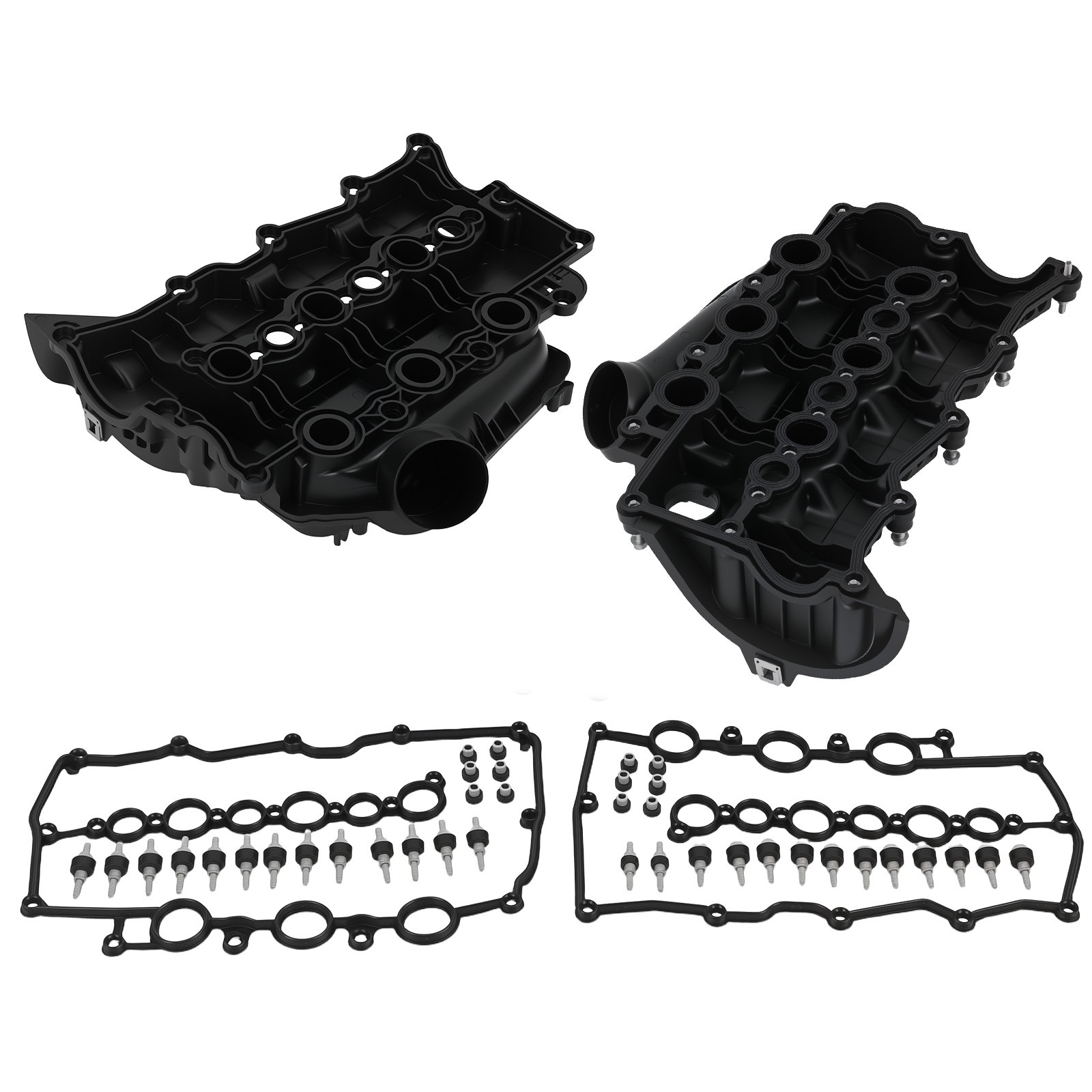 Pair Inlet Manifold Cam Rocker Cover For Land Rover Discovery Mk4 3.0l 306dt