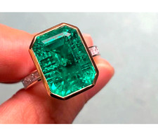 Natural Emerald Ring 925 Sterling Silver Ring Handmade Ring Wedding Ring