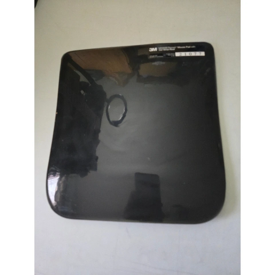 Mouse pad com suporte de pulso em gel ergonômico preto texturizado aderência - Imagem 2 de 4