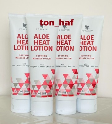 4 tubes of Forever Aloe Heat Lotion - 4 fl oz each for massage