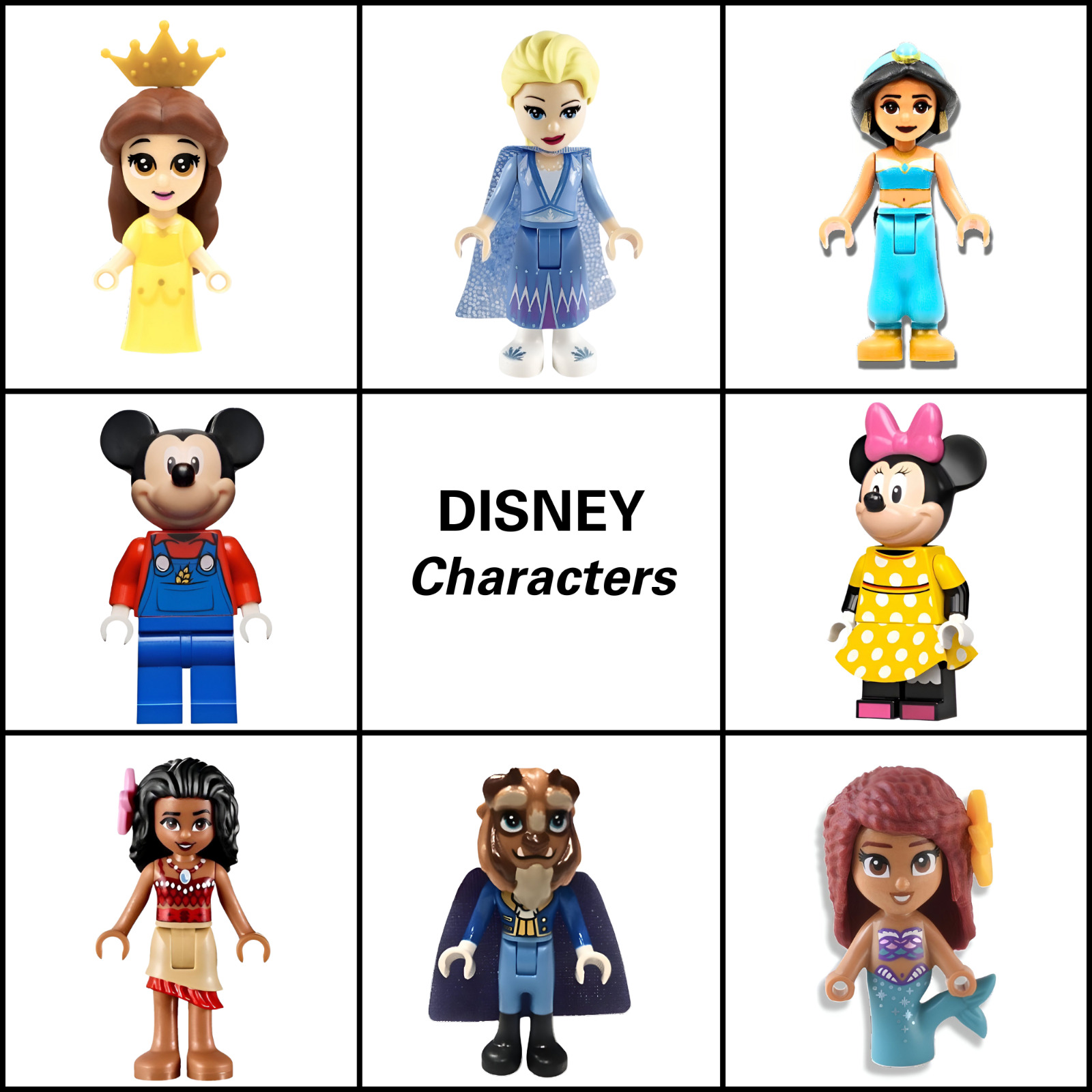 NEW & Authentic Disney LEGO Minifigures - Elsa, Mickey Mouse, Moana and More!