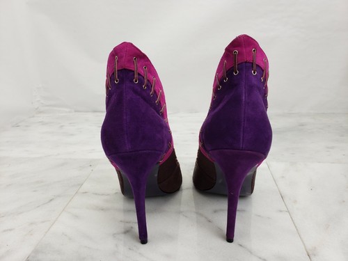 LONDON TRASH Women's Shoes Cow Leather Pump  Pointed Toe Purple  Size 10 - Picture 9 of 12