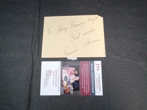 amon Novarro signed Cut - Vintage Hollywood Autogramm - JSA COA -1# - Bild 1 von 3