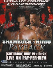 Frank Mir Ken Shamrock Kimo Tim Sylvia +1 Signed UFC 48 8.5x11 Poster BAS COA