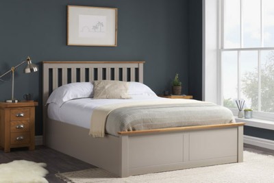 Phoenix Modern Pearl Grey Wooden Ottoman Bed Frame 5ft Kingsize Storage Bedroom Ebay