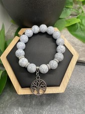 Handmade Beaded Stackable 6" Plus Stretch Bracelet New Tree of Life A4470