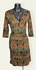 Soho Apparel Wrap Dress Size 6P Stretch 3/4 Sleeve Belted 