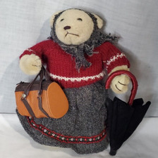 Musical Teddy Bear Grandma Christmas Santa Claus Is Coming To Town Wind up Plush