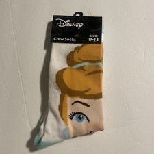 New Disney Princess Cinderella Crew Socks Adult Women's Size 9-13