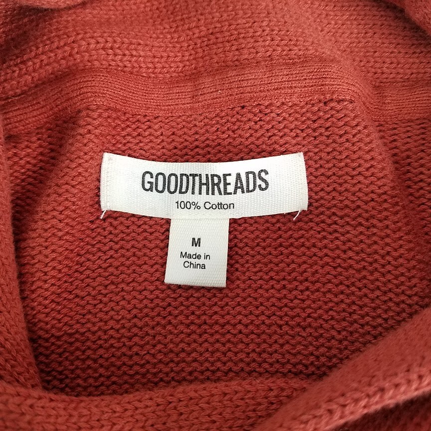 Goodthreads Sweater Men's Medium Pullover Rust Br… - image 4