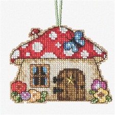Mushroom Magic: Vibrant Multi-Colored Counted Cross Stitch Kit