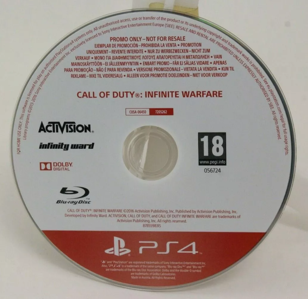 Call of Duty Infinite Warfare Sony PlayStation 4 PS4 Promo pas pour la revent