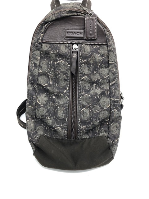 men's coach leather sling bag