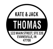 Custom Decorative Address Embosser Shiny EZ Seal Embosser Round Personalized