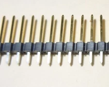 0.100" (2.54 mm) Breakaway Male Header: 1×25-Pin, Straight, Black