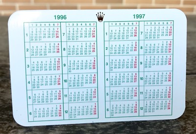 ROLEX CALENDAR 1996 1997 16700 16710 Explorer 14270 16570 Yacht Master 16622 /