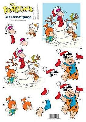 Flintstones Presents Christmas Decoupage Sheet