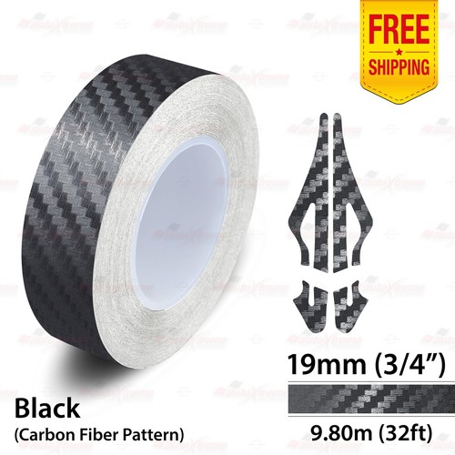 PinStriping Stripe Adhesive Tape Styling Decal Vinyl Sticker CARBON FIBER BLACK - Picture 20 of 27