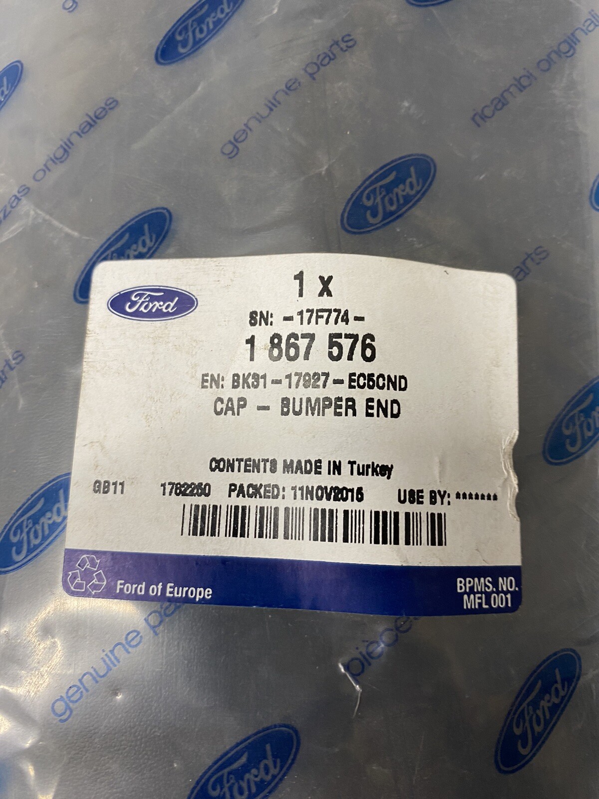 Genuine Ford TRANSIT Mk7 Bumper End Cap 1867576 for sale online | eBay 