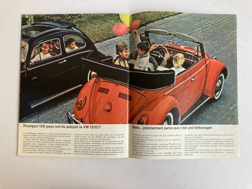 Vintage brochure sales catalogue vente Volkswagen 136 pays beetle VW1200 FR - Imagen 11 de 12